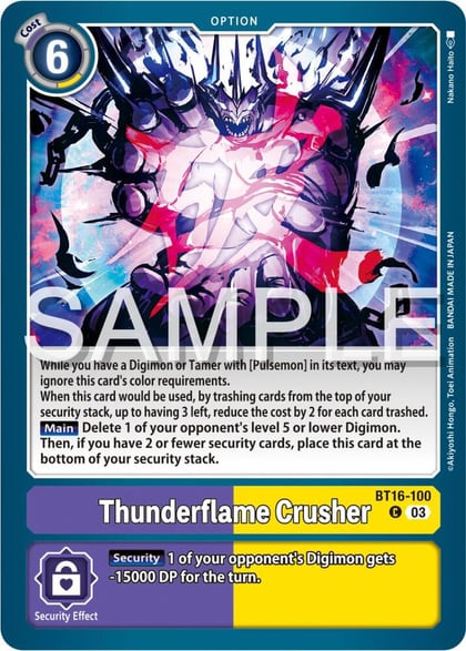 Thunderflame Crusher, Beginning Observer BT16-100 C