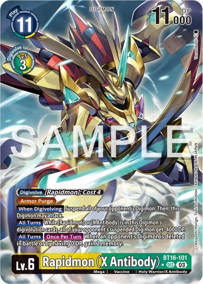 Rapidmon (X Antibody) (Alternate Art), Beginning Observer BT16-101 SEC