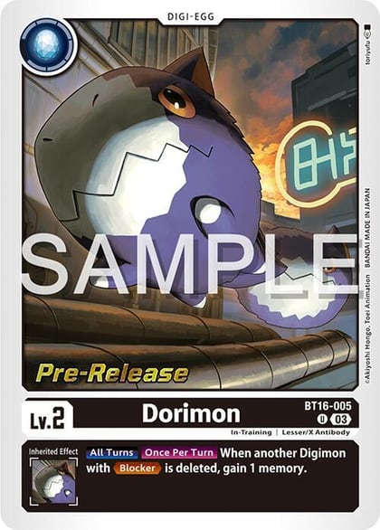 Dorimon, Beginning Observer Pre-Release Cards BT16-005 U