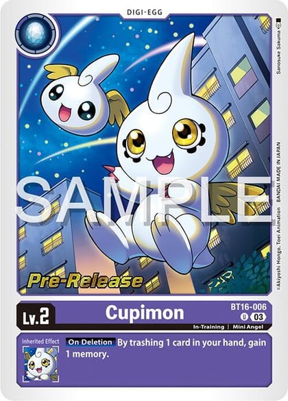 Cupimon, Beginning Observer Pre-Release Cards BT16-006 U