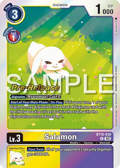 Salamon, Beginning Observer Pre-Release Cards BT16-030 R