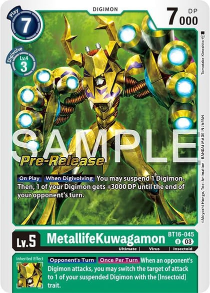 MetallifeKuwagamon, Beginning Observer Pre-Release Cards BT16-045 U