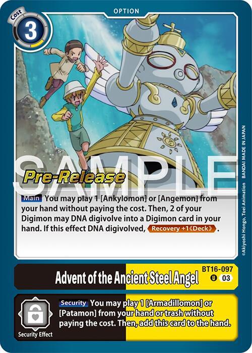 Advent of the Ancient Steel Angel, Beginning Observer Pre-Release Cards BT16-097 U