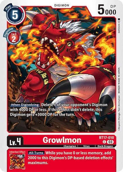 Growlmon, Secret Crisis BT17-010 C