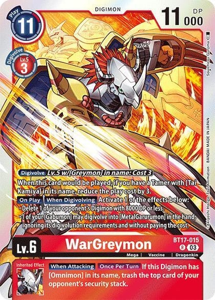 WarGreymon, Secret Crisis BT17-015 R
