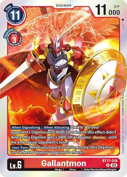 Gallantmon, Secret Crisis BT17-016 R