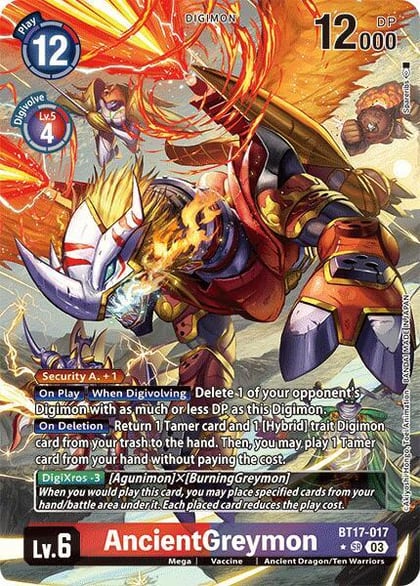 AncientGreymon (Alternate Art), Secret Crisis BT17-017 SR