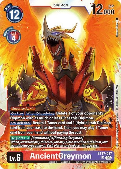 AncientGreymon, Secret Crisis BT17-017 SR