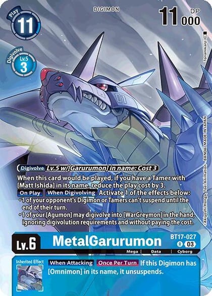 MetalGarurumon (Omnimon Binder Set), Secret Crisis BT17-027 R