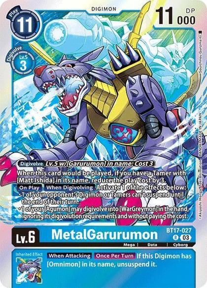MetalGarurumon, Secret Crisis BT17-027 R