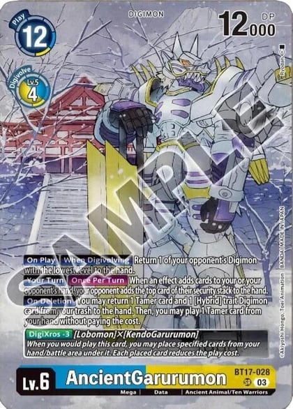 AncientGarurumon (Tamer's Selection Box Ver. Championship 2024), Secret Crisis BT17-028 SR
