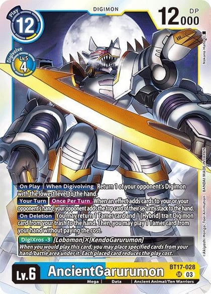 AncientGarurumon, Secret Crisis BT17-028 SR
