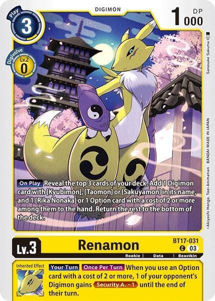 Renamon, Secret Crisis BT17-031 C