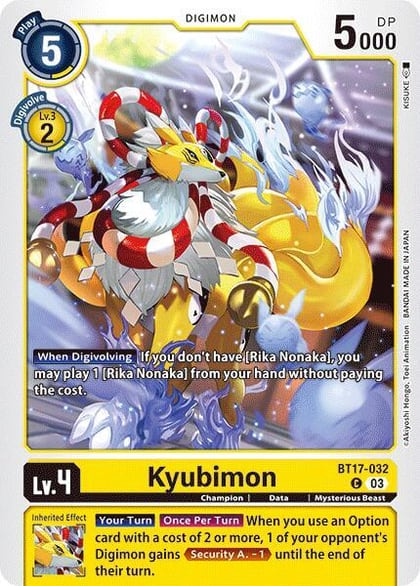 Kyubimon, Secret Crisis BT17-032 C