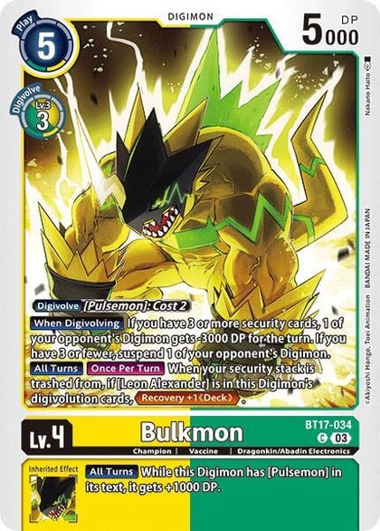 Bulkmon, Secret Crisis BT17-034 C