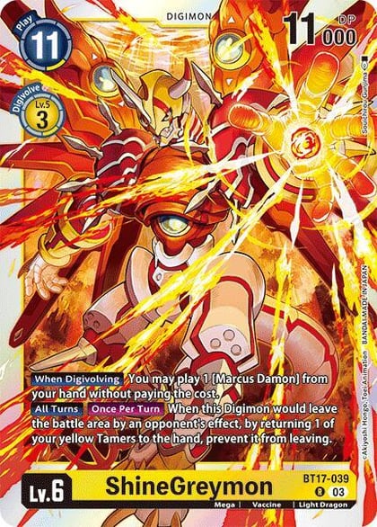 ShineGreymon, Secret Crisis BT17-039 R