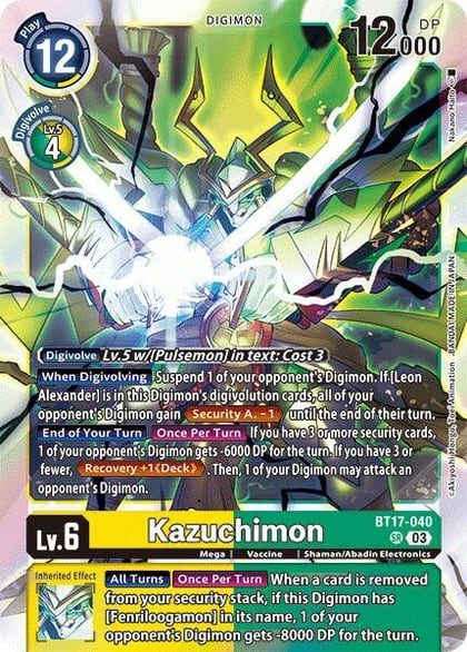 Kazuchimon, Secret Crisis BT17-040 SR