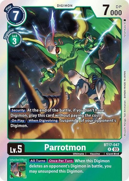 Parrotmon, Secret Crisis BT17-047 R