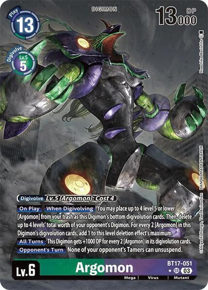 Argomon - BT17-051 (Alternate Art), Secret Crisis BT17-051 SR
