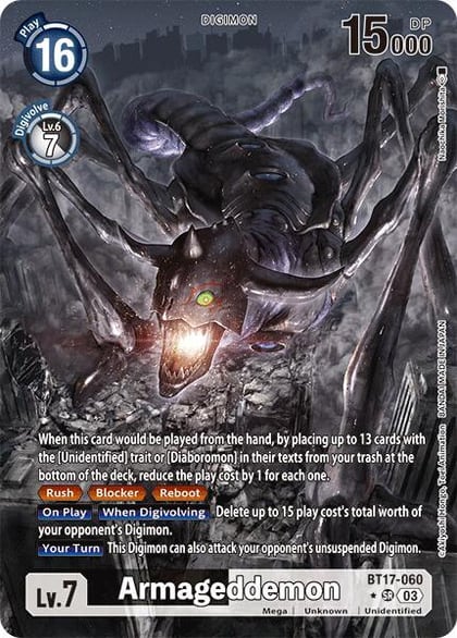 Armageddemon (Alternate Art), Secret Crisis BT17-060 SR
