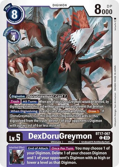DexDoruGreymon, Secret Crisis BT17-067 C