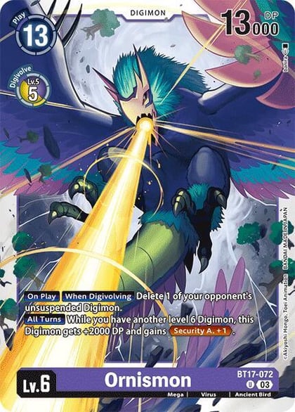 Ornismon, Secret Crisis BT17-072 U