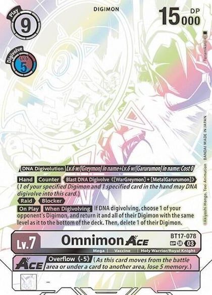 Omnimon ACE (Textured), Secret Crisis BT17-078 SR