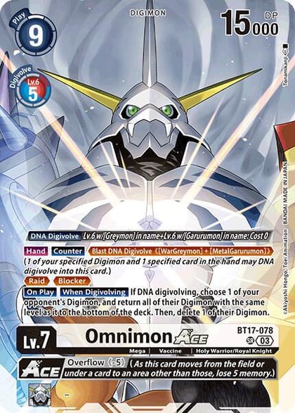 Omnimon ACE (Omnimon Binder Set), Secret Crisis BT17-078 SR