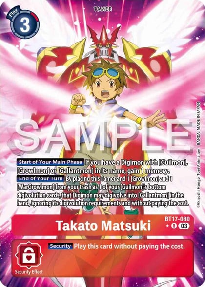 Takato Matsuki (Alternate Art), Secret Crisis BT17-080 R