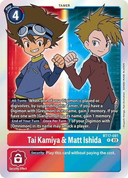 Tai Kamiya & Matt Ishida, Secret Crisis BT17-081 R