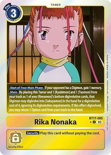 Rika Nonaka (Secret Crisis: Movie Memorial Pack), Secret Crisis BT17-085 U