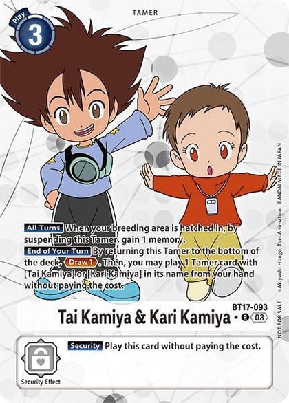 Tai Kamiya & Kari Kamiya (Box Promotion Pack: Secret Crisis), Secret Crisis BT17-093 R