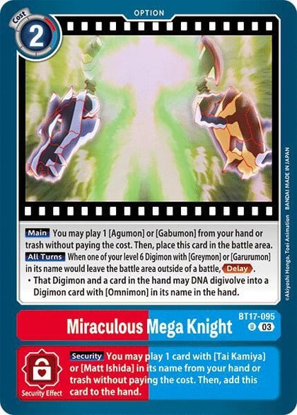 Miraculous Mega Knight, Secret Crisis BT17-095 U