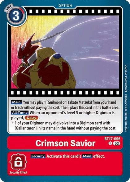 Crimson Savior, Secret Crisis BT17-096 U