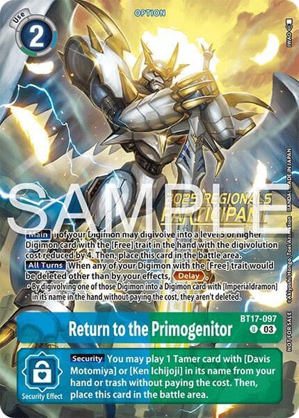 Return to the Primogenitor (Regionals 25-26 Season 2 Participant), Secret Crisis BT17-097 U