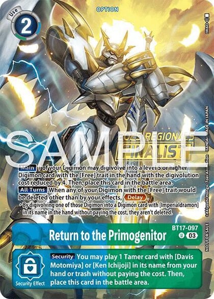 Return to the Primogenitor (Regionals 25-26 Season 2 Finalist), Secret Crisis BT17-097 U