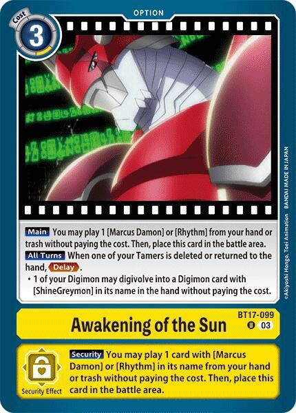 Awakening of the Sun, Secret Crisis BT17-099 U