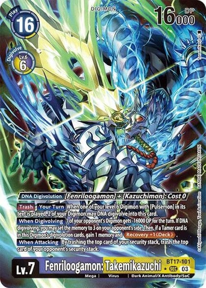 Fenriloogamon: Takemikazuchi (Alternate Art), Secret Crisis BT17-101 SEC
