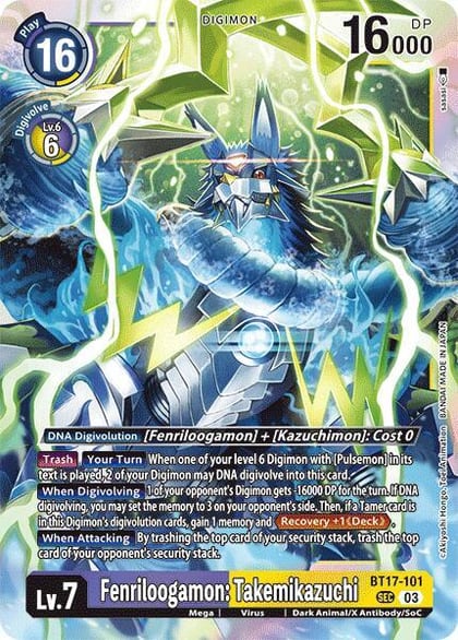 Fenriloogamon: Takemikazuchi, Secret Crisis BT17-101 SEC