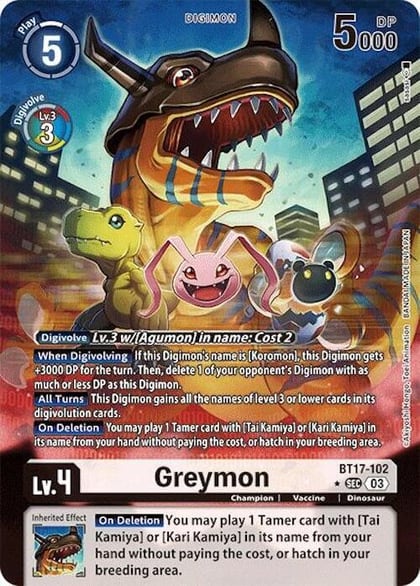 Greymon (Alternate Art), Secret Crisis BT17-102 SEC