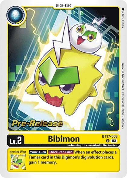 Bibimon, Secret Crisis Pre-Release Cards BT17-003 U