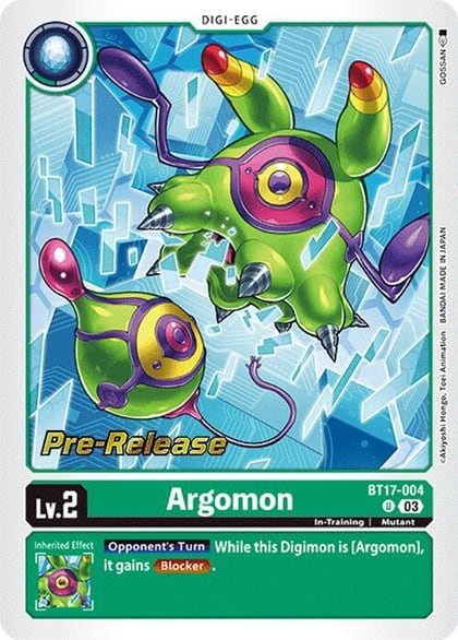 Argomon - BT17-004, Secret Crisis Pre-Release Cards BT17-004 U