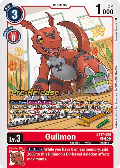 Guilmon, Secret Crisis Pre-Release Cards BT17-008 U