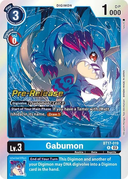 Gabumon, Secret Crisis Pre-Release Cards BT17-019 R