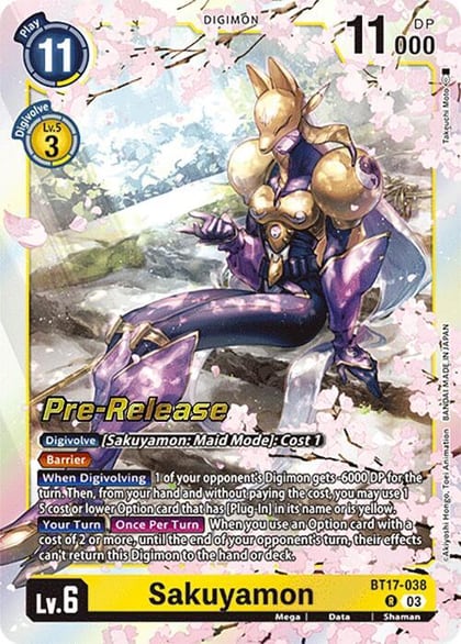 Sakuyamon, Secret Crisis Pre-Release Cards BT17-038 R