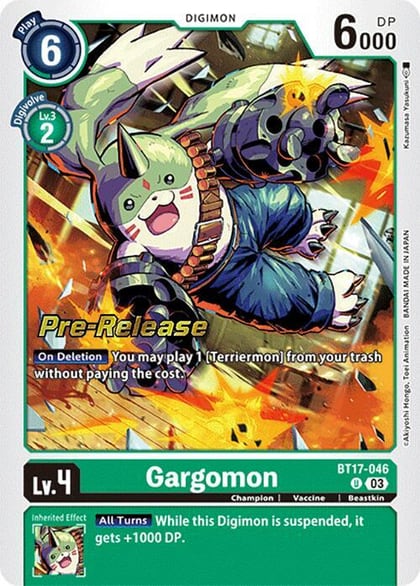 Gargomon, Secret Crisis Pre-Release Cards BT17-046 U