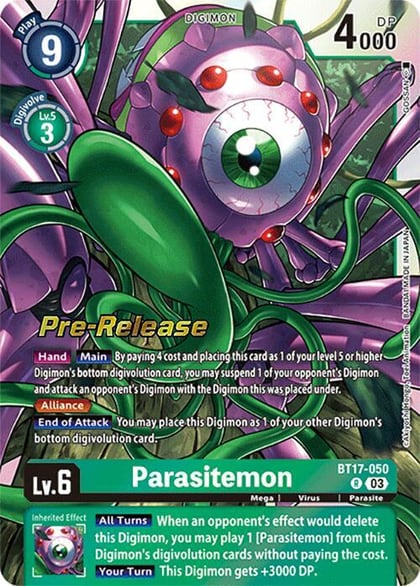 Parasitemon, Secret Crisis Pre-Release Cards BT17-050 R