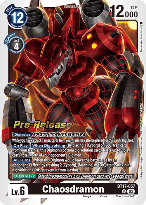 Chaosdramon, Secret Crisis Pre-Release Cards BT17-057 U