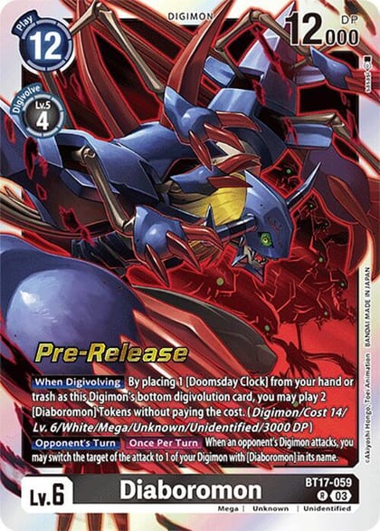 Diaboromon, Secret Crisis Pre-Release Cards BT17-059 R