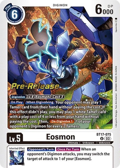Eosmon - BT17-075, Secret Crisis Pre-Release Cards BT17-075 U